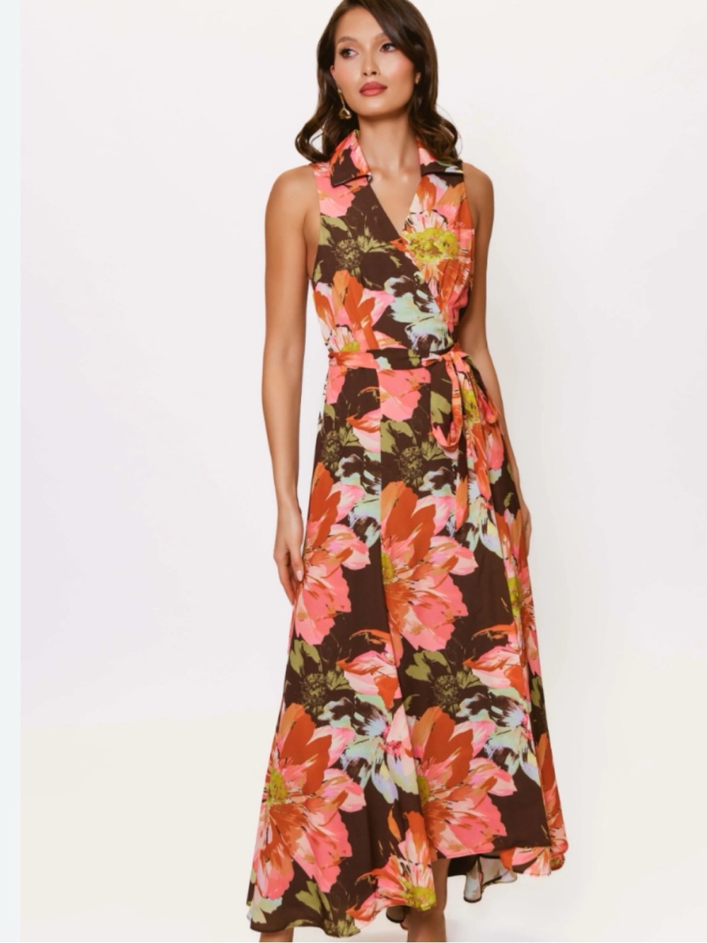 NWT Anthro Hutch Velva Worn on Floral  TV True Wrap ShirtDress , S